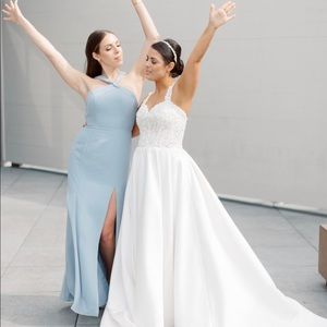 Azazie Dusty blue Rue bridesmaid / wedding guest dress